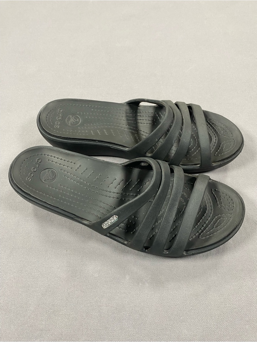 CROCS Women’s Black Multi-Strap Slide Sandals